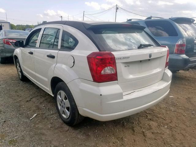 1B3HB28B18D651433 - 2008 DODGE CALIBER WHITE photo 3