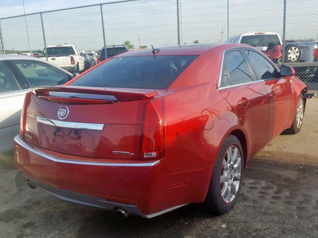 1G6DT57V380166678 - 2008 CADILLAC CTS HI FEA RED photo 4