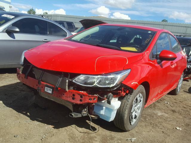 1G1BC5SM4J7221907 - 2018 CHEVROLET CRUZE LS RED photo 2