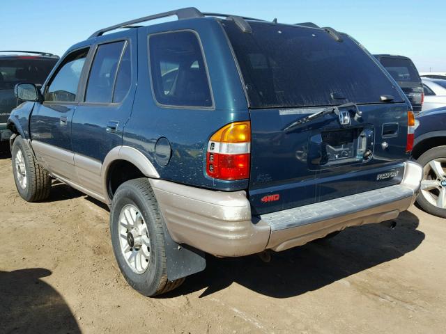 4S6DM58W414409773 - 2001 HONDA PASSPORT E GREEN photo 3