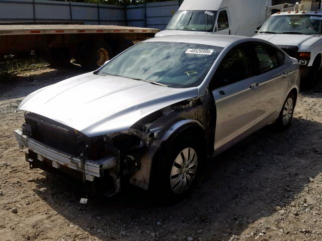 1FA6P0G75E5356887 - 2014 FORD FUSION S SILVER photo 2