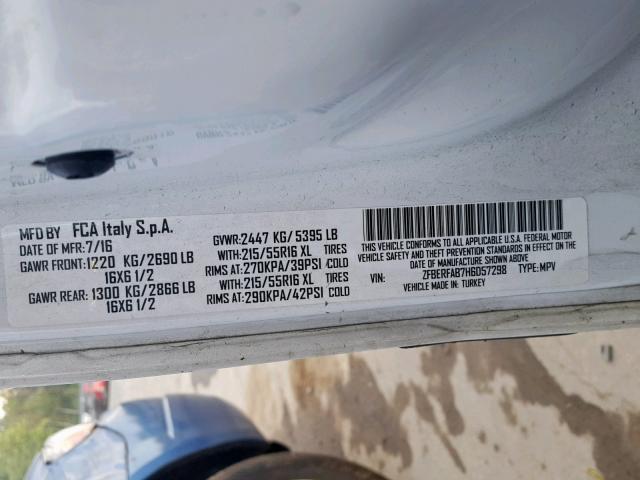 ZFBERFAB7H6D57298 - 2017 RAM PROMASTER 白色 照片 10