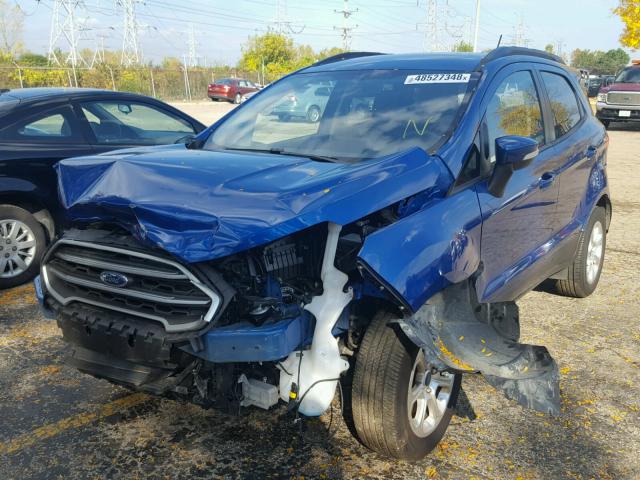 MAJ3P1TEXJC175092 - 2018 FORD ECOSPORT S BLUE photo 2