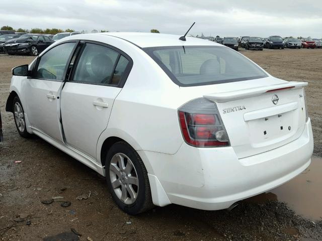 3N1AB6APXBL694993 - 2011 NISSAN SENTRA 2.0 WHITE photo 3