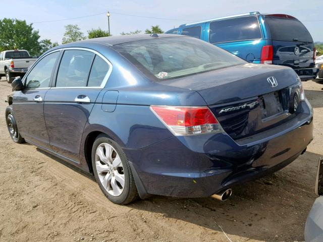 5KBCP3F81AB012217 - 2010 HONDA ACCORD EXL BLUE photo 3