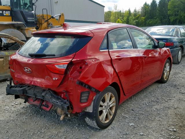 KMHD35LE4DU110511 - 2013 HYUNDAI ELANTRA GT RED photo 4