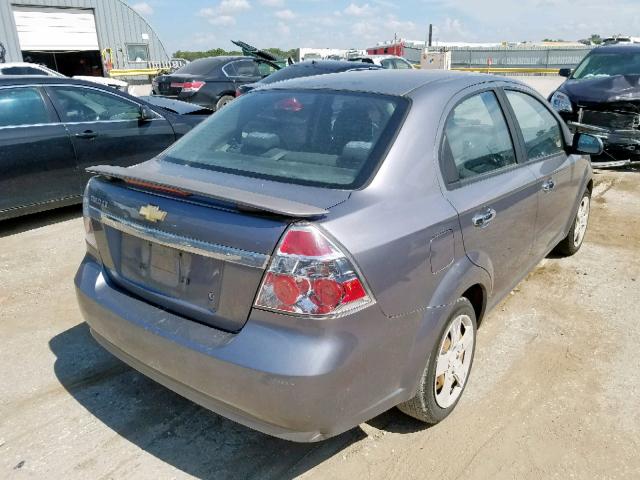 KL1TG56E19B311082 - 2009 CHEVROLET AVEO LT GRAY photo 4