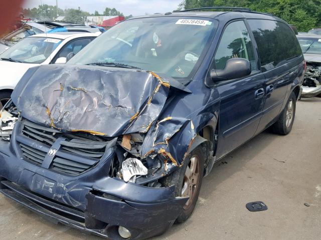 2D4GP44L67R110303 - 2007 DODGE GRAND CARA BLUE photo 2