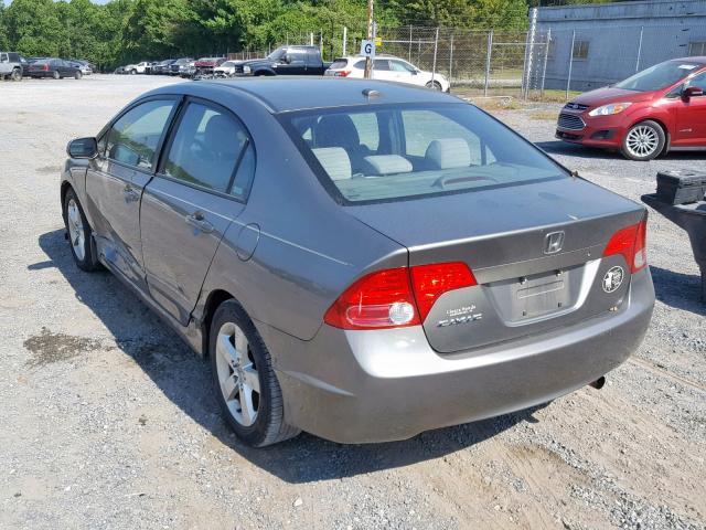 1HGFA16857L084384 - 2007 HONDA CIVIC EX GRAY photo 3