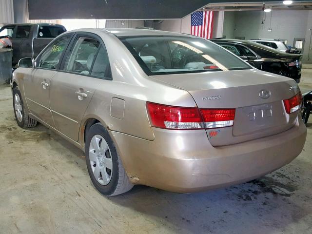 5NPET46CX6H141451 - 2006 HYUNDAI SONATA GL TAN photo 3