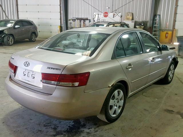 5NPET46CX6H141451 - 2006 HYUNDAI SONATA GL TAN photo 4