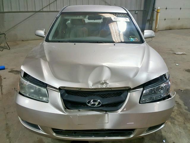 5NPET46CX6H141451 - 2006 HYUNDAI SONATA GL TAN photo 7