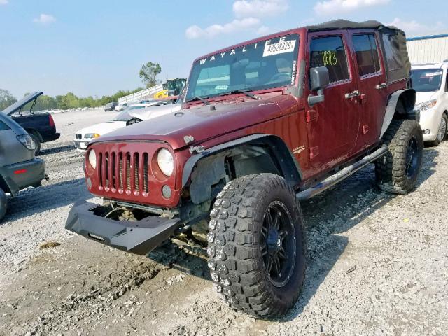 1J4GA59137L214178 - 2007 JEEP WRANGLER S RED photo 2