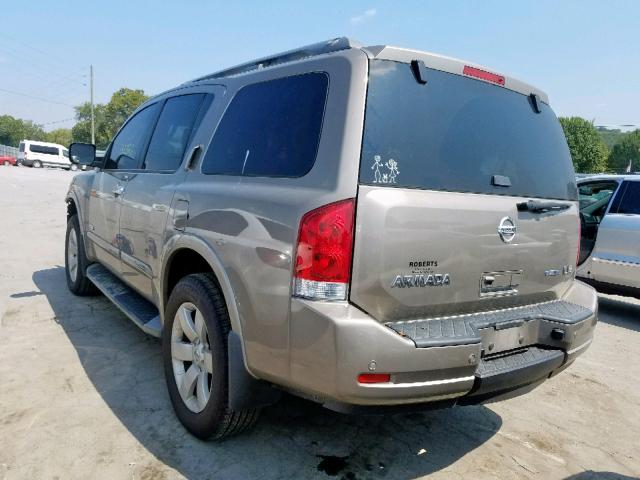 5N1BA08D98N623379 - 2008 NISSAN ARMADA SE SILVER photo 3