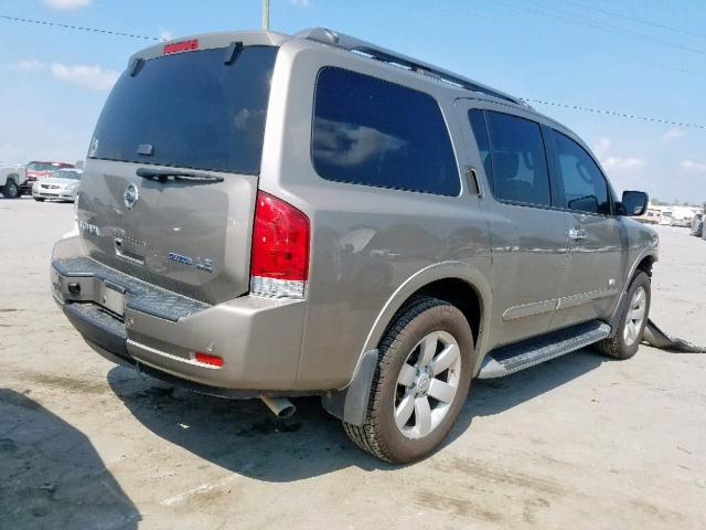 5N1BA08D98N623379 - 2008 NISSAN ARMADA SE SILVER photo 4