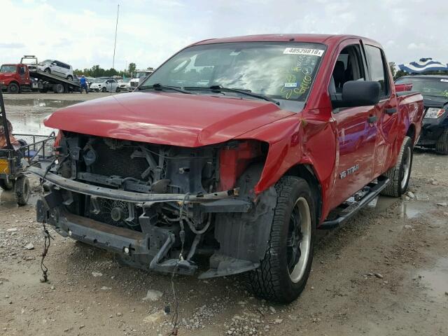 1N6BA07A96N563271 - 2006 NISSAN TITAN XE RED photo 2