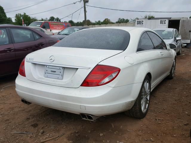 WDDEJ76X28A012498 - 2008 MERCEDES-BENZ CL 600 WHITE photo 4