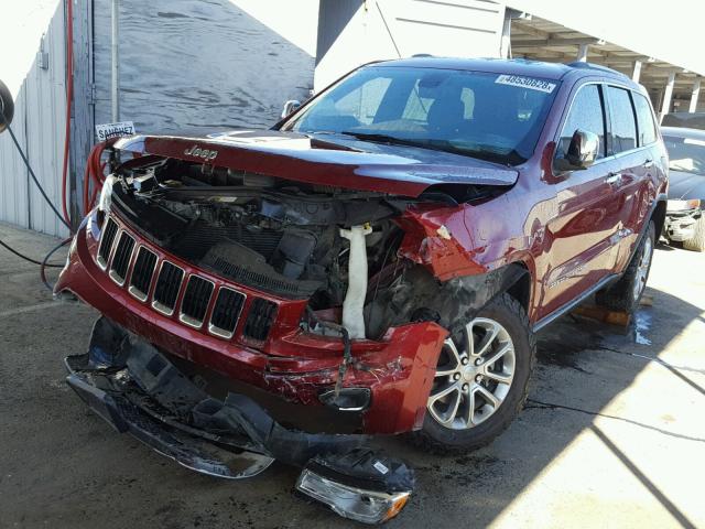 1C4RJFBG2EC565583 - 2014 JEEP GRAND CHER BURGUNDY photo 2