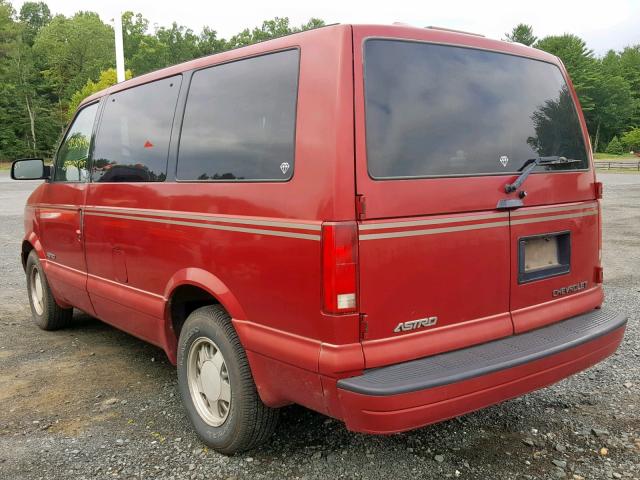 1GNDM19W9WB204979 - 1998 CHEVROLET ASTRO RED photo 3