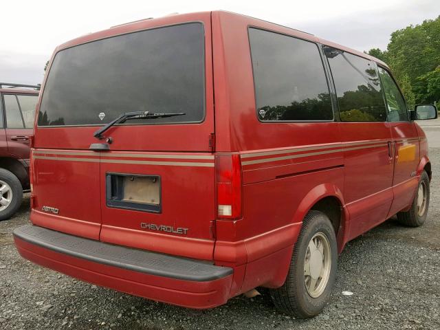 1GNDM19W9WB204979 - 1998 CHEVROLET ASTRO RED photo 4