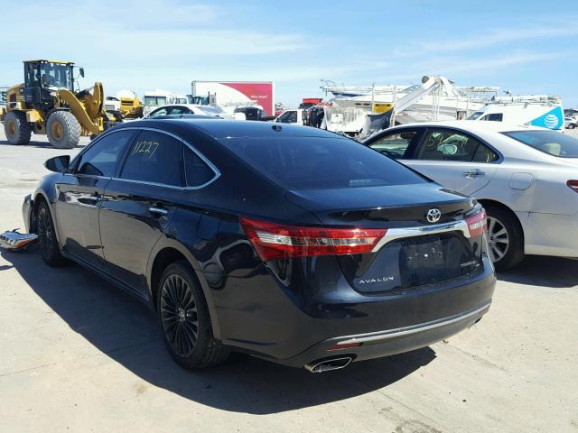 4T1BK1EBXGU221378 - 2016 TOYOTA AVALON XLE BLACK photo 3
