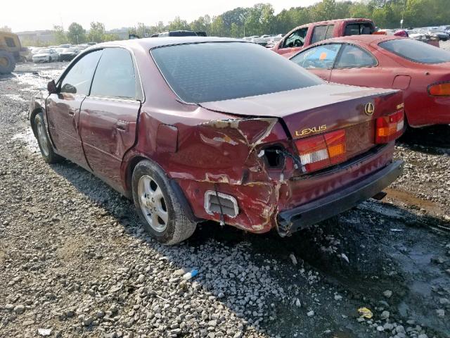 JT8BF28G7X0213816 - 1999 LEXUS ES 300 RED photo 3