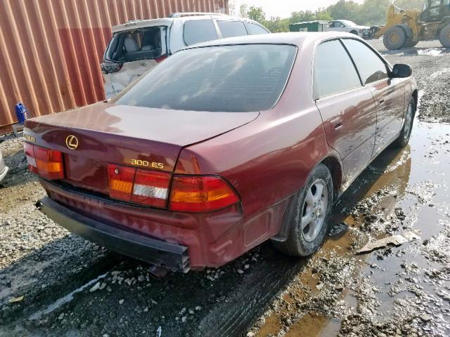 JT8BF28G7X0213816 - 1999 LEXUS ES 300 RED photo 4