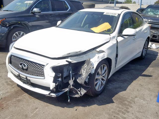 JN1BV7AP3FM355165 - 2015 INFINITI Q50 BASE WHITE photo 2