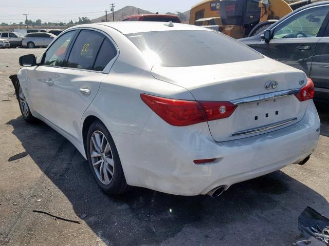 JN1BV7AP3FM355165 - 2015 INFINITI Q50 BASE WHITE photo 3