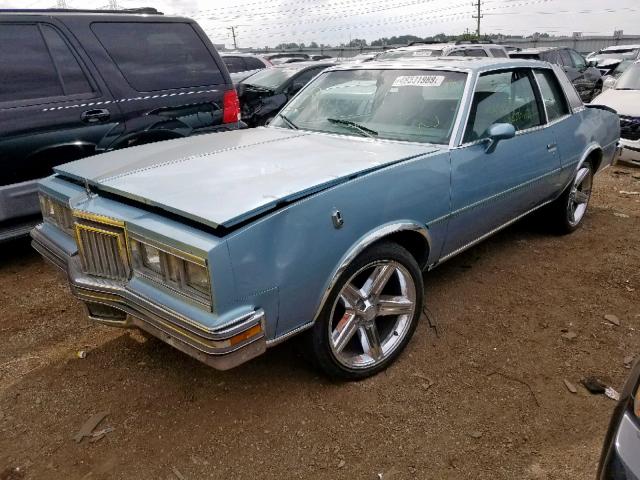 2H37W8A120977 - 1978 PONTIAC GRAND PRIX BLUE photo 2