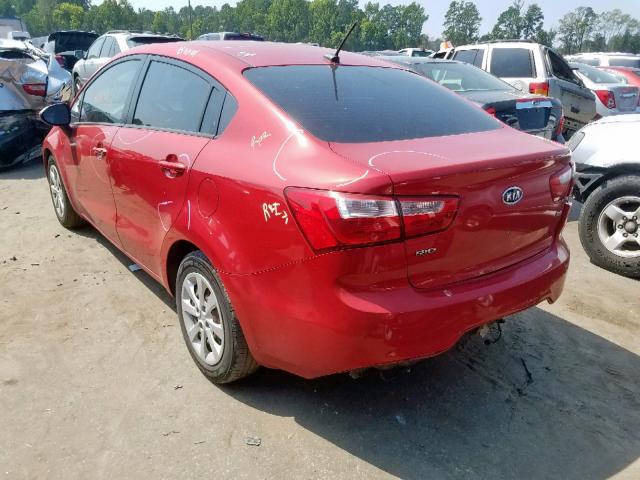 KNADM4A32C6091096 - 2012 KIA RIO LX RED photo 3