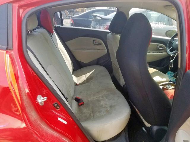 KNADM4A32C6091096 - 2012 KIA RIO LX RED photo 6