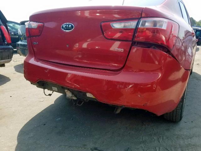 KNADM4A32C6091096 - 2012 KIA RIO LX RED photo 9