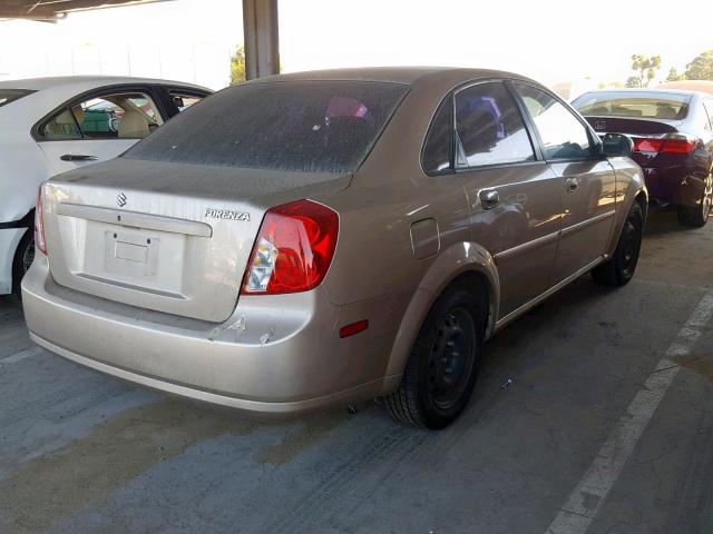 KL5JD56Z85K159104 - 2005 SUZUKI FORENZA S BEIGE photo 4