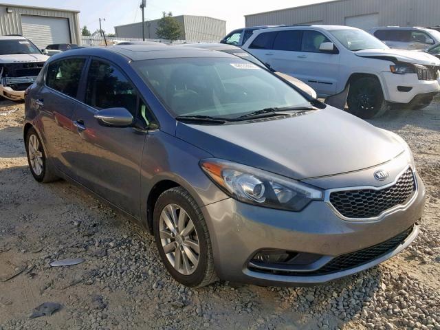 KNAFX5A80E5158594 - 2014 KIA FORTE EX GRAY photo 1