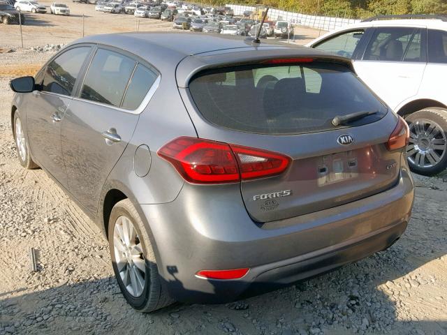 KNAFX5A80E5158594 - 2014 KIA FORTE EX GRAY photo 3