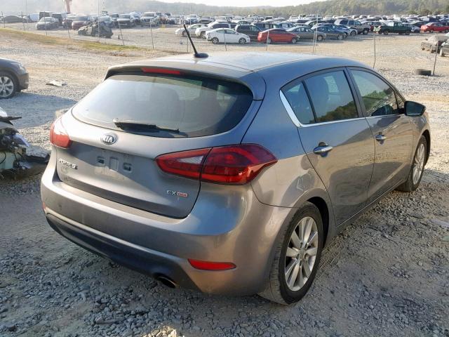 KNAFX5A80E5158594 - 2014 KIA FORTE EX GRAY photo 4