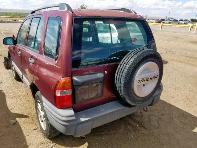 2CNBE13C536924186 - 2003 CHEVROLET TRACKER RED photo 3