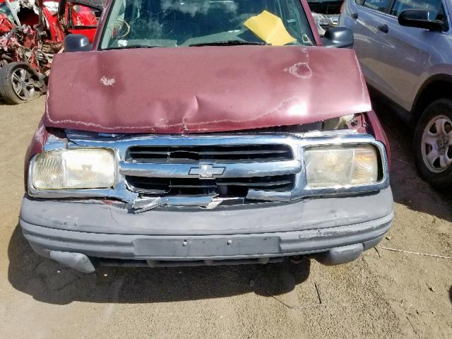 2CNBE13C536924186 - 2003 CHEVROLET TRACKER RED photo 7