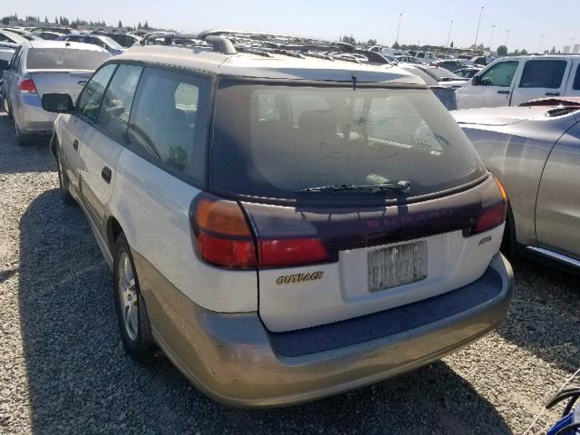 4S3BH675337609570 - 2003 SUBARU LEGACY OUT WHITE photo 3