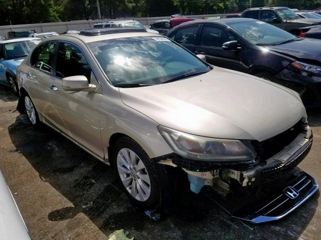 1HGCR2F88DA122229 - 2013 HONDA ACCORD EXL GOLD photo 1