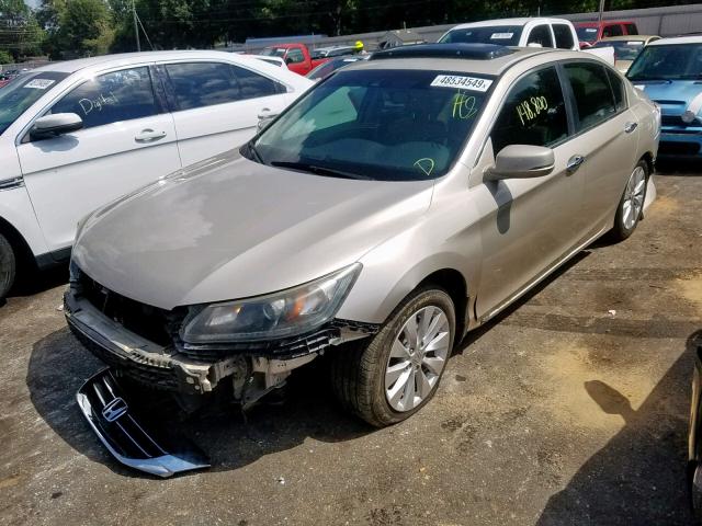 1HGCR2F88DA122229 - 2013 HONDA ACCORD EXL GOLD photo 2