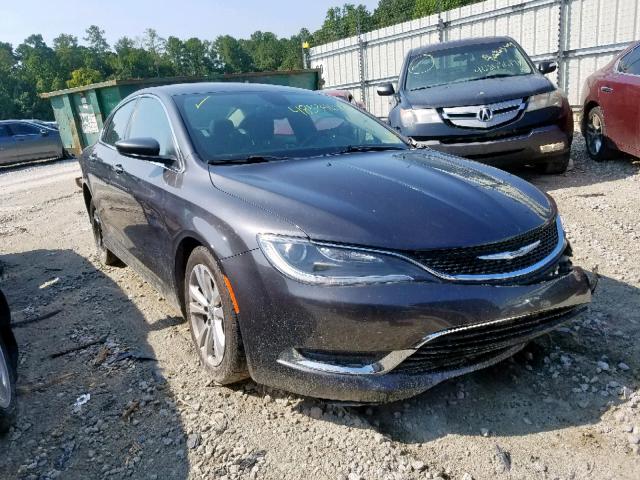 1C3CCCAB6GN127052 - 2016 CHRYSLER 200 LIMITE GRAY photo 1