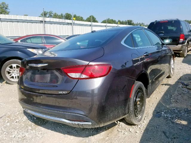 1C3CCCAB6GN127052 - 2016 CHRYSLER 200 LIMITE GRAY photo 4