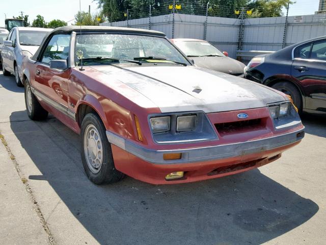 1FABP27M6FF205732 - 1985 FORD MUSTANG LX MAROON photo 1