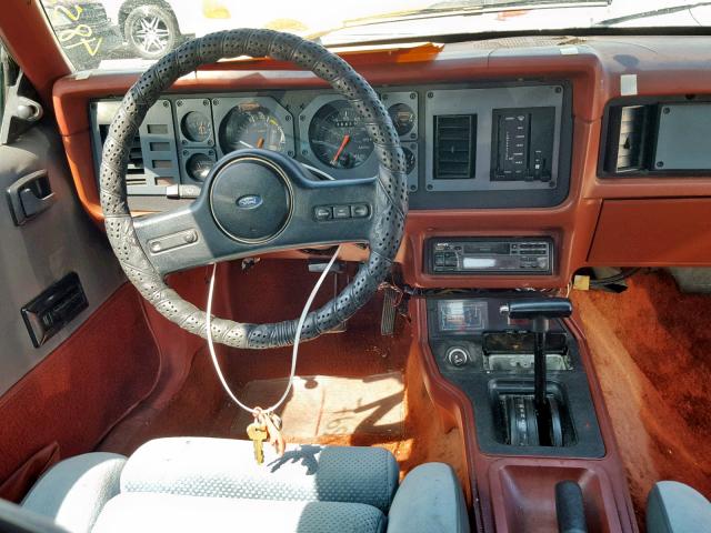 1FABP27M6FF205732 - 1985 FORD MUSTANG LX MAROON photo 9