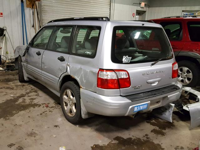 JF1SF65672H717075 - 2002 SUBARU FORESTER S SILVER photo 3