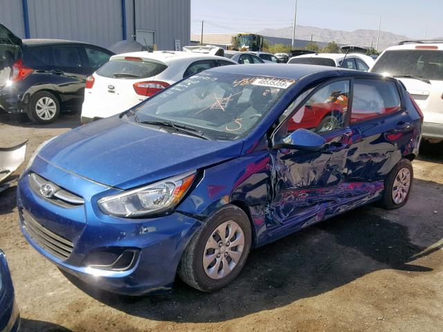 KMHCT5AE6FU219943 - 2015 HYUNDAI ACCENT GS BLUE photo 2