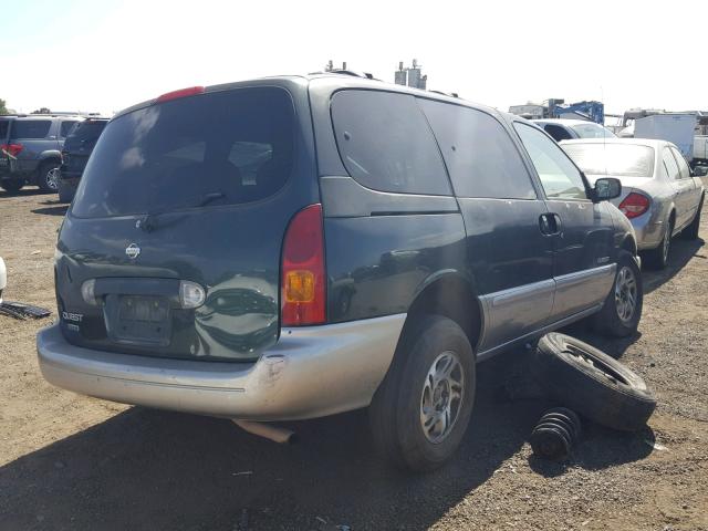 4N2XN11T8YD808144 - 2000 NISSAN QUEST SE GREEN photo 4