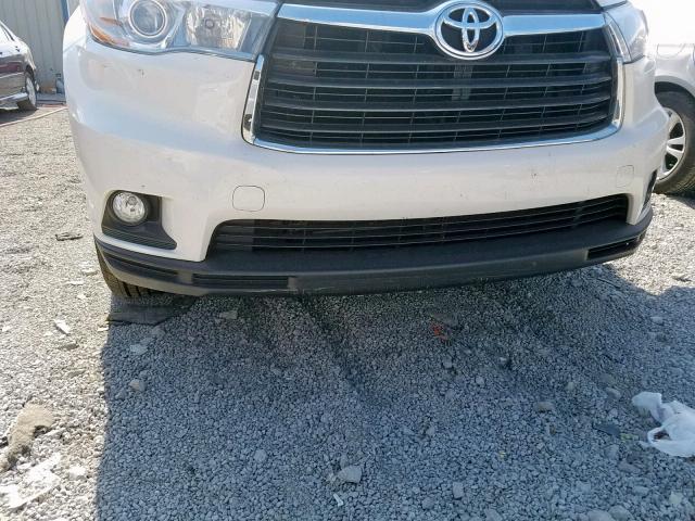 5TDJKRFH7GS320441 - 2016 TOYOTA HIGHLANDER თეთრი ფოტო 9